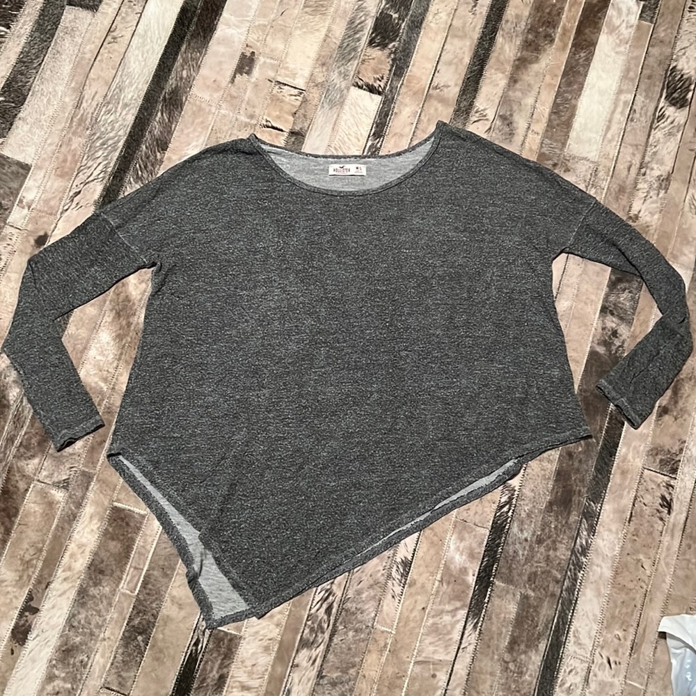 Gray Oversized Hollister Top